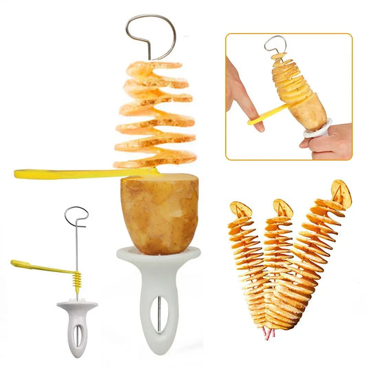 Whirlwind Potato Spiral Cutter Potato Tower Making Machine Vegetable Slicer Creative