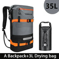 NEWBOLER 35L PVC Waterproof Dry Bags With Wet Pocket Backpack For Kayaking Boating Swimming Outdoor Sports Bag