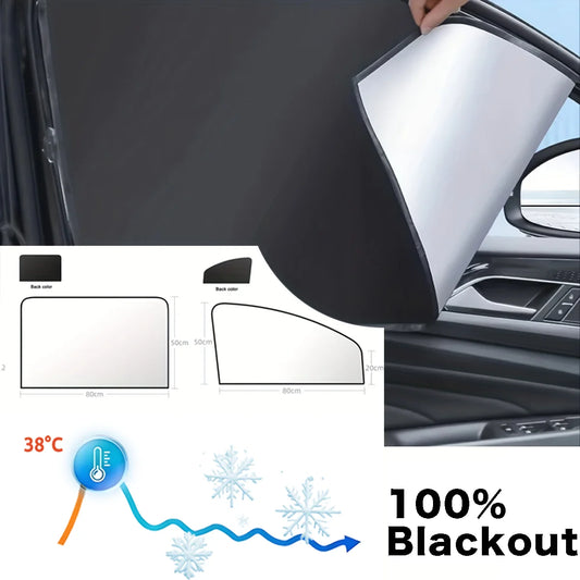 100 Blackout Car Sun Shield Shades Sunshade Covers Summer Magnetic Window Curtains UV