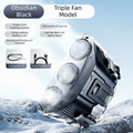 Mini Style Three Air Outlets Waist Fan Rechargeable USB Charging Electric Fan Portable Long Battery Life Cooling Fan Summer Use