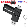 High Speed USB Type C USB Flash Drive 128GB Free Key Chain Pendrive 64GB Orange 2 in 1