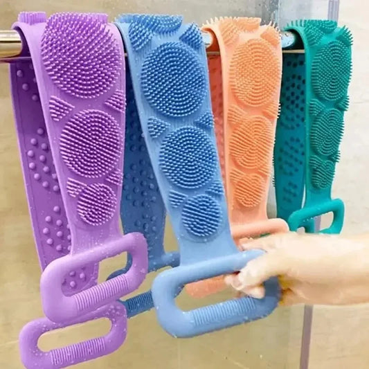 Body Sponge Silicone Back Brushes Bath Towels Scrubber Rubbing Back Peeling Massage