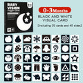 Black and White Cards High Contrast Baby Toys 0-36 Months Newborns Visual Stimulation