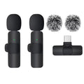 KEBIDUMEI 2.4G Wireless Lavalier Microphone Portable Audio Video Recording for iPhone