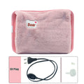 EU Plug Hand Warmer Electric Hot Water Bag Winter Soft Plush Charging Hot Water Bottle