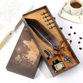 1 Set Vintage Calligraphy Pen Feather Dip Fountain Pen Set Ink Stationery Quill Creative Retro Writting Pen School Office Supply