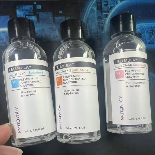 3 Bottles Concentrate Solution S1 S2 S3 for SPA Aqua Peeling Facial Care Skin