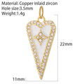 Y2k Boho Evil Blue Eye Heart Necklace for Women Golden Angle Flower Collars Diy Pendant