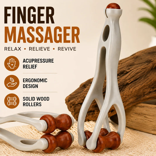 Wooden Finger Massage Roller Multi-functional Thumb Joint Press Massager Finger