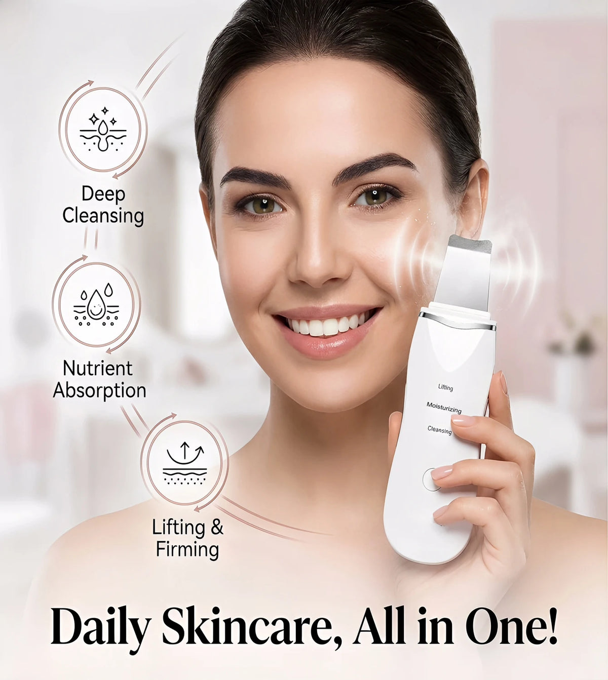 2026 Electric Facial Cleaner 5 IN 1 Face Cleansing Brush Wash Machine Spa Skin Care