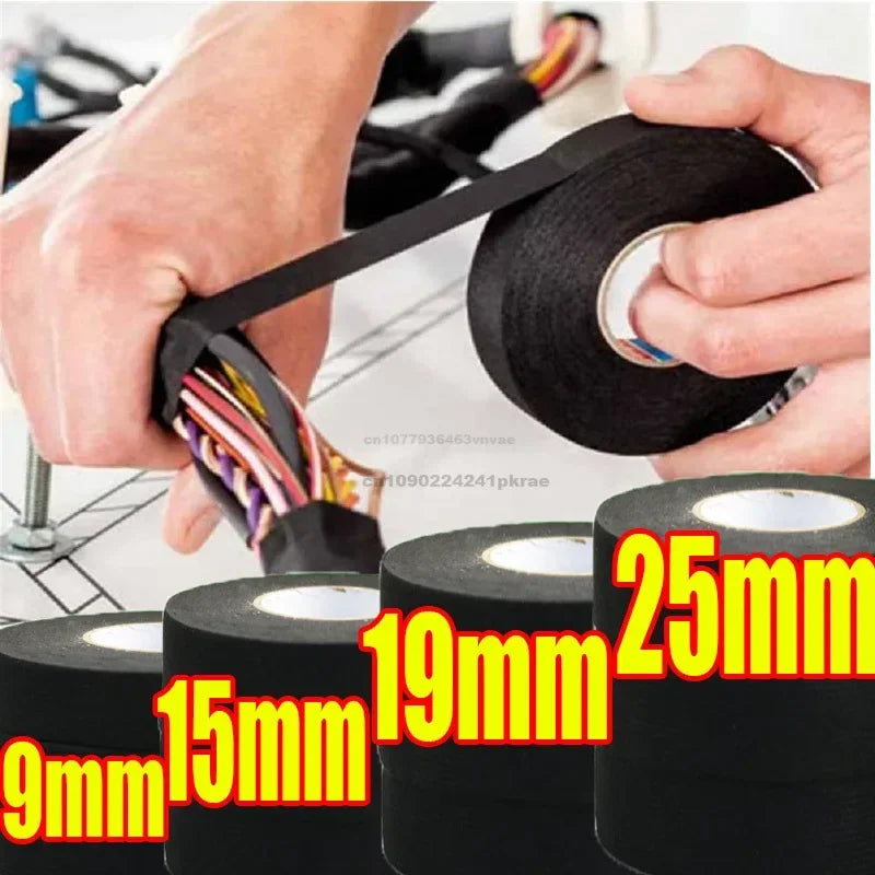 Black Electrical Insulating Tape Fabric Adhesive Tape Automotive Cloth Tape Sound