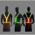 1pcs Safety Reflective Vest LED Running Light Adjustable Cycling Vest Night Warning Work Fishing Sports Vest