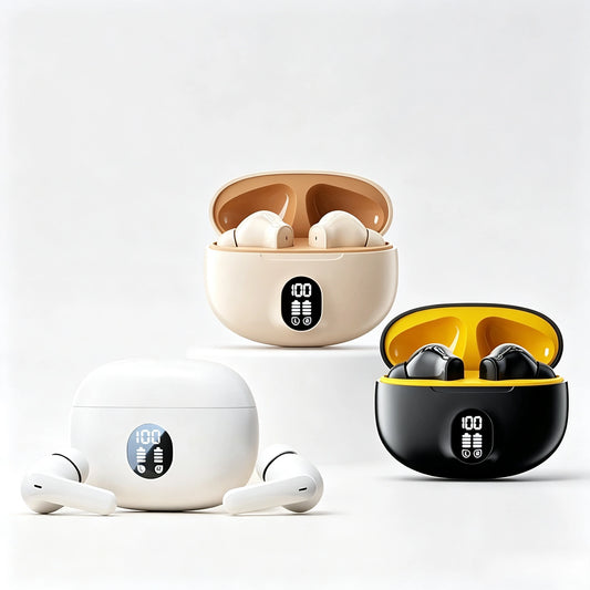 Lightweight Slim Mini Bluetooth Earbuds with Noise Reduction All-Day Battery Integrated