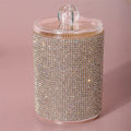 Luxury Diamond Cotton Swabs Storage Case Portable Makeup Cosmetic Organizer Dust-proof