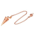 Cone 100% Copper Brass Metal Pendant Pendulum for Divination Dowsing Reiki Healing