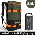 NEWBOLER 35L PVC Waterproof Dry Bags With Wet Pocket Backpack For Kayaking Boating Swimming Outdoor Sports Bag