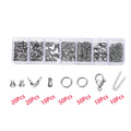 210-400pcs/Box Jewelry Making Kits Lobster Clasp Open Jump Rings End Crimps Beads Box
