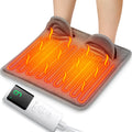 Electric Foot Warmer Pad, 9 Heat Levels 4 Timer Settings, Soft Washable Foldable Heating Mat for Under Desk Office Home Winter