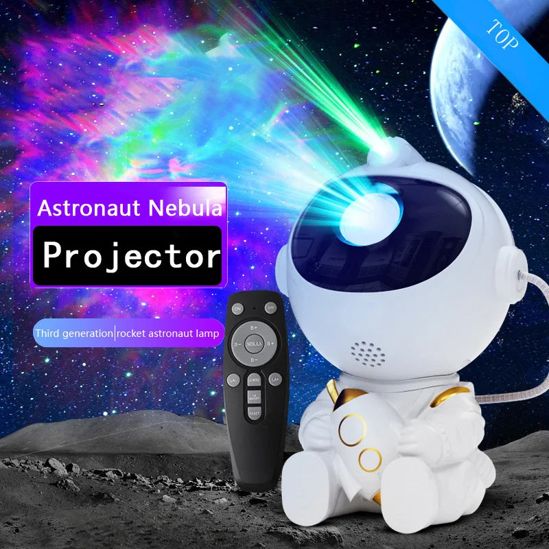 LED Star Galaxies Projector Night Light Astronaut Starry Sky Bedroom Room Decor
