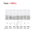 210-400pcs/Box Jewelry Making Kits Lobster Clasp Open Jump Rings End Crimps Beads Box