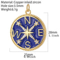 Y2k Boho Evil Blue Eye Heart Necklace for Women Golden Angle Flower Collars Diy Pendant