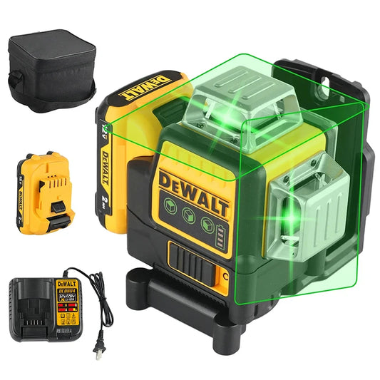 DEWALT DW089LG Lithium Battery Green Laser Level 12 Lines 3 Sides 360 Horizontal Vertical