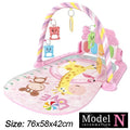 Baby Fitness Stand Music Play Gym Activity Toys Newborn Piano Crawling Blanket Pedal Game Pad Early Education 0-36 Months Gifts