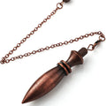 Cone 100% Copper Brass Metal Pendant Pendulum for Divination Dowsing Reiki Healing