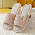 Home Linen Slippers For Men In Spring&Autumn Comfortable Bedroom Open-toed&Breathable