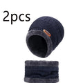 Winter Hat for Men Women Beanie Hats Scarf Glove Earmuff Set Thick Warm Slouchy Beanies