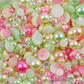10g Mix Size Jelly Resin Flatback Rhinestone AB Imitation Pearl Beads For Nail Art DIY