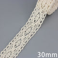 (5Meter/roll) White Beige Cotton Embroidered Lace Net Ribbons Fabric Trim DIY Sewing