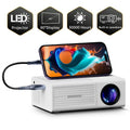 Portable Projector, Supports 1080P, USB Connection, Remote Control - Compatible With Smartphones, Tablets, Laptops, TV Sticks