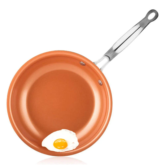 LMETJMA Frying Pan Nonstick 20 24 28cm Frying Pan with Ceramic Titanium Coating Round