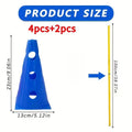 Adjustable Agility Hurdle Training Set Plastic Marker Cones with Splicing Poles for