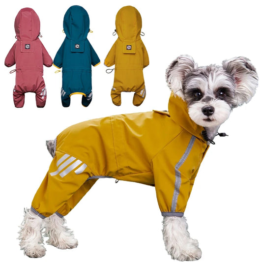 Dog Raincoat Reflective Waterproof Pet Clothes for Chihuahua Maltese Rain Coat Small