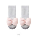 Autumn Baby Bow Middle Tube Socks Shoe Girls Princess Anti Slip Floor Shoes Soft Soled