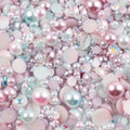10g Mix Size Jelly Resin Flatback Rhinestone AB Imitation Pearl Beads For Nail Art DIY