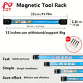 8"/12"/18"/24 Heavy Duty Magnetic Tool Rack with Blue Label Slots and Tool Holders -