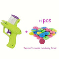 Colorful Flying Discs Set Cat Dog Toy Pet Toy Gun Launcher Interactive Toys for Kitten