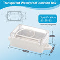 IP67 Plastic Transparent Waterproof Enclosure Box for Outdoor Electronic Projects