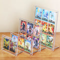 1-12 Slots Transparent Acrylic Display Stand for Pokemon/ Yu-Gi-Oh/NARUTO/One Piece/TCG Cards, Dustproof Polaroid Picture Frame