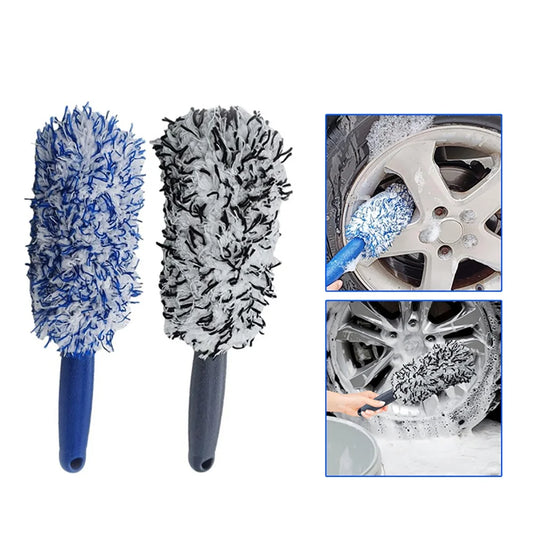 Portable Cleaning Brush Soft Microfiber Car Washing Brush Effortlessly Clean Wheels Car
