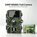 Suntekcam 24MP Wildlife Hunting Trail Camera with 60 Wide-Angle, IP65 Waterproof & Night Vision, For Scouting Security Photo