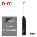 HOT Electric Milk Frother + Egg Beater Wireless Type-C Charging 3 Speeds Mini Handheld