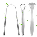 Premium 1/2/3pcs Metal Tongue Scraper Cleaner for Adults & Kids, Portable Stainless Steel Tongue Scrapers Brushes for Removing
