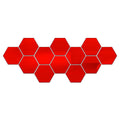 6/12pcs 3D Mirror Wall Sticker Hexagon Decal Home Decor DIY Self-adhesive Mirror Decor