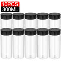 10/1PCS Clear Spices Bottle Salt Pepper Shakers Plastic Barbecue Seasoning Jars Condiment Box Home Kitchen Powder Storage Can