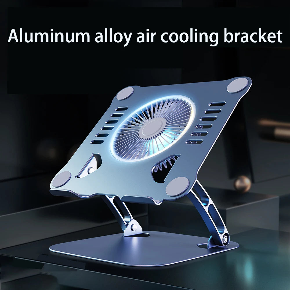 Laptop Stand with Computer Cooling Fan for Apple MacBook 11-16 Inch Dell Lenovo Aluminum Alloy Bracket for All Gaming Laptop
