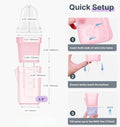 Pink Self Watering Pot with Humidity Dome for Indoor Plant,Clear Seed Starter Cup,Tissue Culture Acclimation Kit,Alocasia Corm P